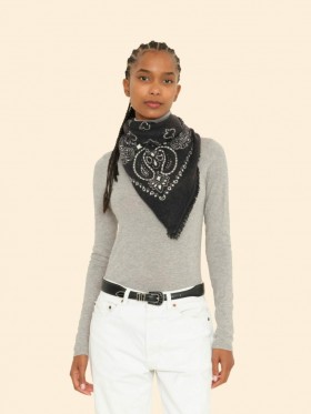 Women Accessories | Xirena Kujten Black Hachiko Bandana