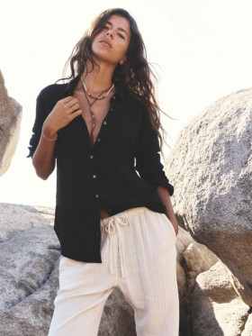 Women Shirts | Xirena Black Scout Shirt