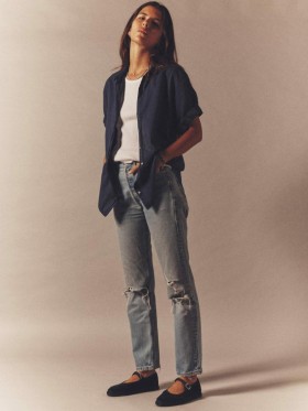 Women Shirts | Xirena Navy Channing Shirt