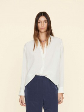 Women Shirts | Xirena White Agate Beau Silk Shirt