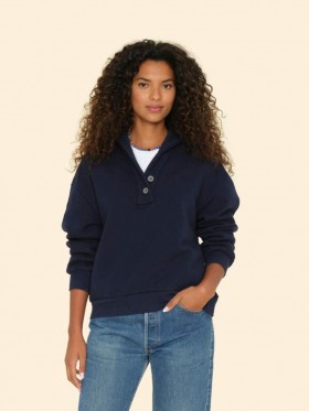 Women Sweats & Tees | Xirena Navy Kass Sweatshirt