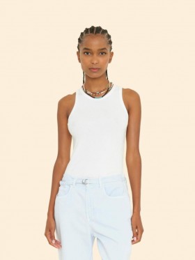 Women Sweats & Tees | Xirena White Arynn Fine Rib Tank Top
