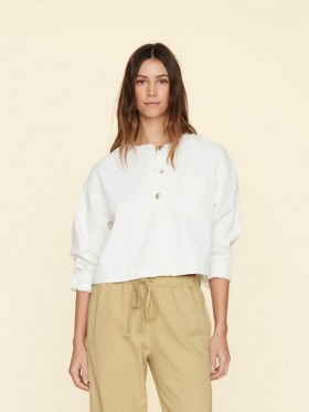 Women Tops | Xirena White Nicky Denim Top