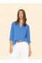  Camisas femininas | Camisa Xirena Deja Vu Azul Quinn