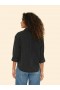 Camisas femininas | Camisa Xirena Asher em sarja preta lavada