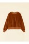  Moletom e camisetas femininas | Moletom de veludo Xirena Brown Sugar Huxley