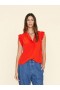  Blusas femininas | Blusa de seda Xirena Flame Scarlet Brenna