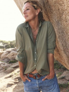  Camisas femininas | Camisa Xirena Dark Seagrass Beau
