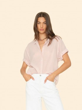  Camisas femininas | Camisa xadrez Xirena Rose Petal Channing