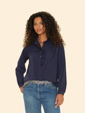  Blusas femininas | Blusa Xirena Caspian azul-marinho