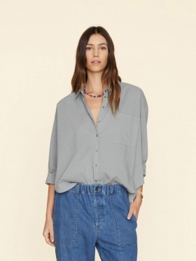  Camisas femininas | Camisa Jordy cinza-pedra Xirena
