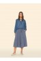 Gonne da donna | Gonna in twill Xirena Blue Storm Bellan