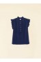  Top da donna | Top in seta Brenna blu navy Xirena