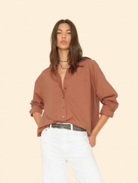 Cămăși de damă | Cămașă Xirena Latte Brown Sydney Crisp