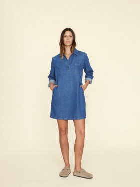  Klänningar för kvinnor | Xirena Deep Indigo Max Denimklänning