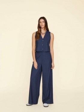  Dambyxor och jumpsuits | Xirena Marinblå Melange Portlyn Pant