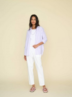 Dámské kalhoty a overaly | Xirena White Rex Twill Pant