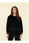  Damestruien en T-shirts | Xirena Zwarte Huxley Velours Sweatshirt