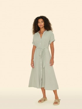  Damesjurken | Xirena Aqua Grey Cate Jurk