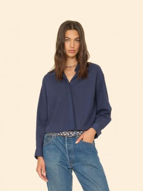 Damesshirts | Xirena Navy Smyth Shirt