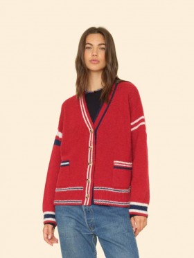  Dames Truien & Jassen | Xirena Rood Blauw Carey Cardigan