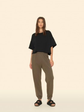  Damestruien en T-shirts | Xirena Clover Green Davis Sweatpant